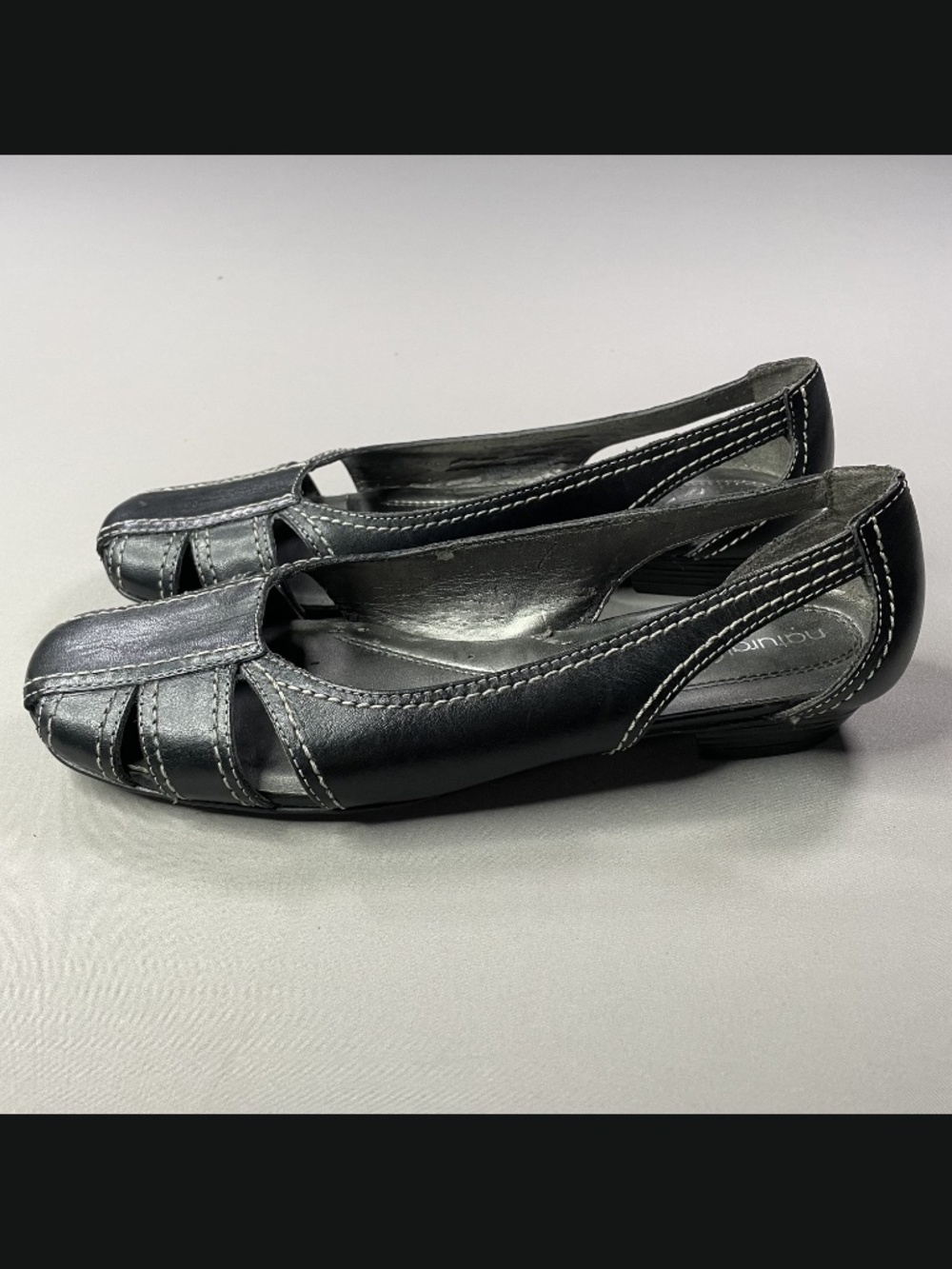 Naturalizer Shoes Womens 7 black leather verdon slip on loafer flats summer - Picture 4 of 11
